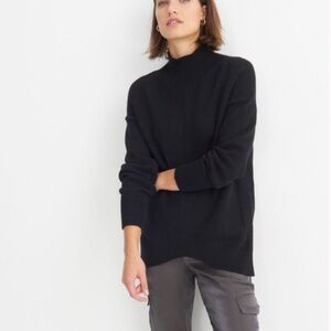 Anthropologie Maeve Crystal Chevron Mockneck Sweater